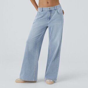 HALARA Flex Baggy Wide Leg Jeans, Size Large